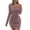 Pink, variant on cfhntfmh Bodycon Dresses for Women Trendy V Neck Zipped Cold Shoulder Ribbed Party Dress Slim Long Sleeve Cocktail Mini Dress