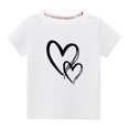 thumbnail image 1 of MeetoTime T-shirt en Coton pour Tout-Petits Enfants Garçons Filles Col Rond Saint-Valentin Imprimé Manches Courtes Haut Tee 3-10 Ans, 1 of 4