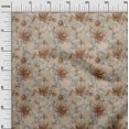 thumbnail image 3 of oneOone Coton Popeline Brun Tissu Floral Rétro Robe Tissu Tissu Imprimé par la Cour 42 Pouces de Large, 3 of 5