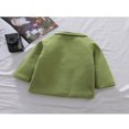 thumbnail image 2 of Baby Woolen Coat with Plaid Double Breasted Girl Outwears, 2 of 5
