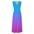 thumbnail image 4 of Yuyuzo Robes de Plage pour Femmes 2025 Décolleté en V Profond Sans Manches Robes Longues de Fête Fluides Boho Vacances Robe Maxi, 4 of 5