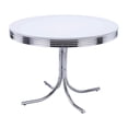 thumbnail image 1 of Bowery Hill Table à Manger Ronde en Métal Blanche Durable 42 Pouces Non Assemblée, 1 of 9