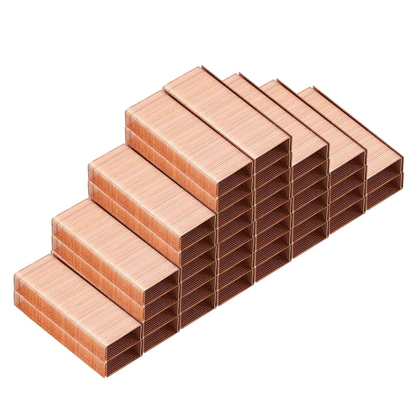 Unique Bargains Staples for Stapler, 8 Pack #10 Mini 3/16 Inch Length Staples for Office Supplies, Rose Gold