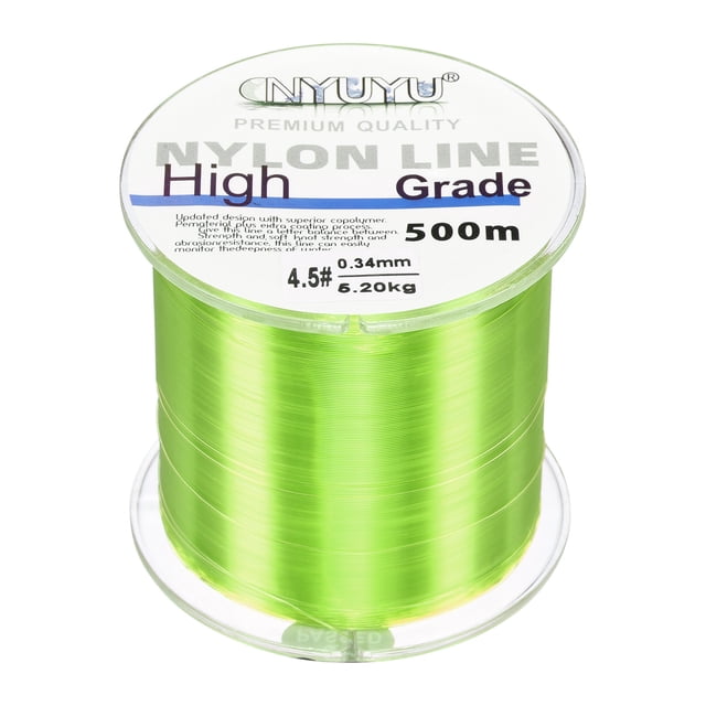 Uxcell 547Yard 12Lb Fluorocarbon Coated Monofilament Nylon Fishing Line Light Yellow