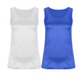 thumbnail image 3 of Timegard Hauts 2 Pcs pour Femmes Satin Col Rond Sans Manches Doux Confortable Débardeur Basique Couleur Unie, 3 of 6