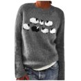 thumbnail image 1 of Chandails pour Femmes Hiver Automne Chandails Mignons Décontractés Amples à Manches Longues Pulls pour Femmes Hauts en Tricot, 1 of 9