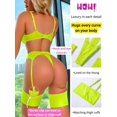 thumbnail image 4 of ORUYROP Brodé Floral, Armature, String, Porte-Jarretelles, Lingerie 4 Pcs, 4 of 6