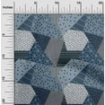 thumbnail image 1 of oneOone Rayon Midnight Blue Fabric Triangle Geometric Quilting Supplies Print Sewing Fabric By The Yard 56 Inch Wide, 1 of 5