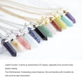 thumbnail image 4 of maskred Hexagon Column Charm Findings Handmade Holiday Hanging Pendants Crystal Necklace Earring Keychains Decorations Peacock Stone 1Set, 4 of 6