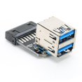 thumbnail image 3 of Computer Equipment Accessories,19PIN to 2-Port USB PI Nto Port US Adapter Port PI Nto Port US Adapter Converter Revolutionary Design, 3 of 8