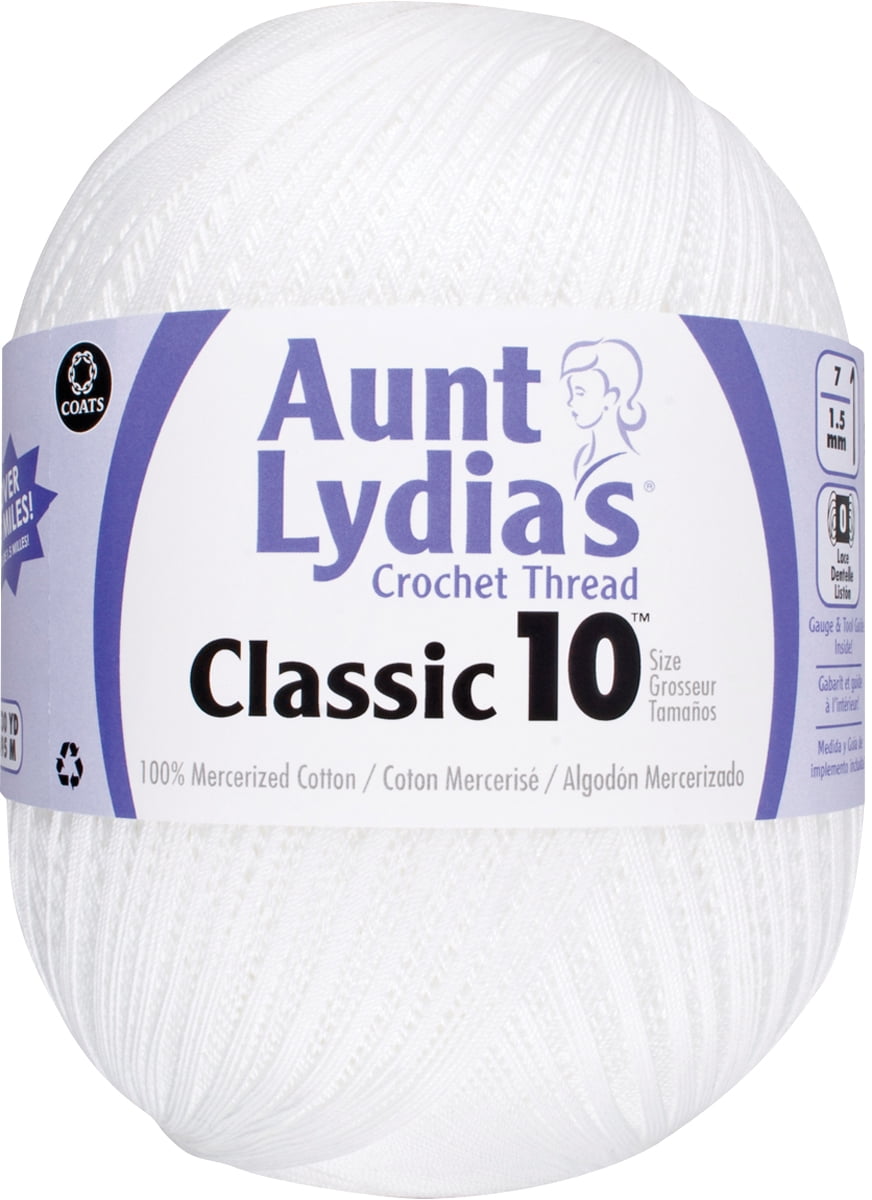 Aunt Lydia's® Classic™ Cotton Crochet Thread, 2730 Yards Size 10