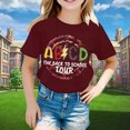 thumbnail image 2 of AWZXDE Hauts pour Filles Enfants Rentrée des Classes T-Shirt Graphique à Manches Courtes Col Rond Lumineux Confortable pour Garçons et Filles, 2 of 4