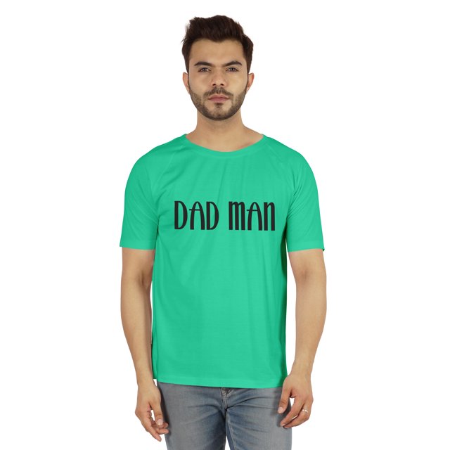 Inkmeso Printed Graphic "Dad Man" Tshirt For Men's Cotton Jersey Round Neck Tee For Daddy