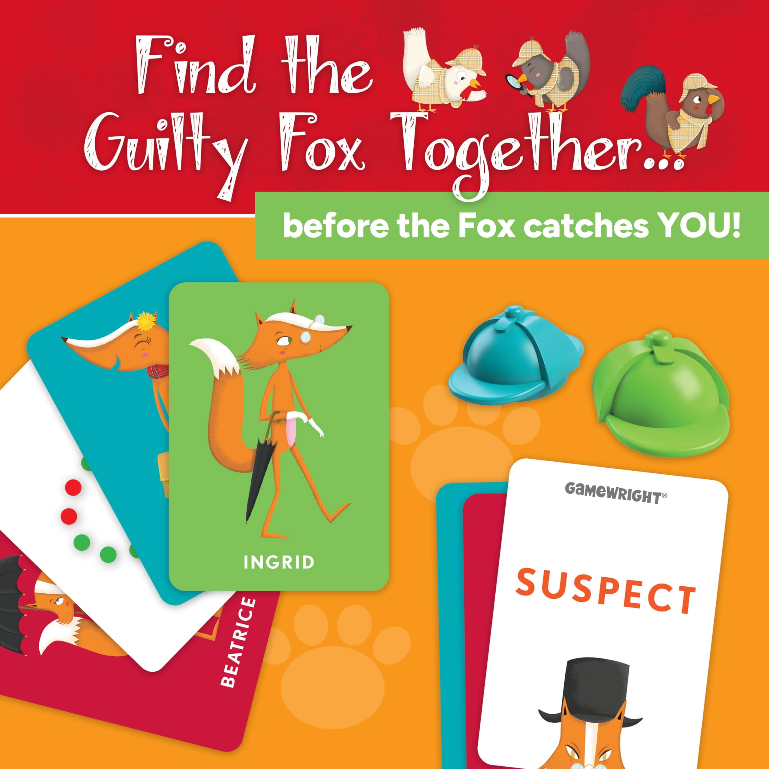 Gamewright Outfoxed! A Cooperative Whodunit Game - English Only