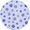 thumbnail image 1 of Ahgly Company Machine Washable Indoor Round Transitional Lavender Blue Area Rugs, 6' Round, 1 of 7