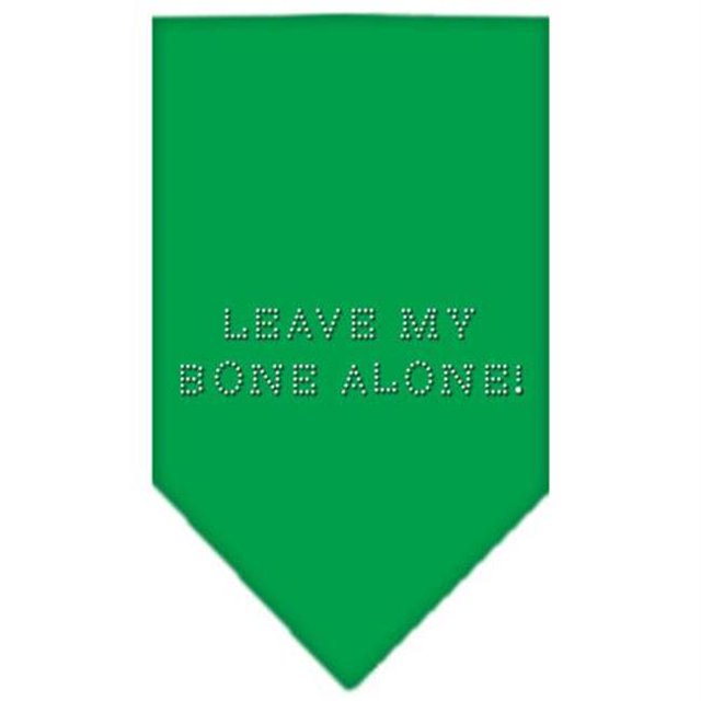 Leave My Bone Alone Bandana en Strass Vert Émeraude Grand