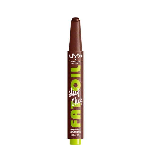 NYX PROFESSIONAL MAKEUP, Fat Oil Slick Click, Balm in a stick, Infused with nourishing oils, High shine finish - Double Tap (Raspberry Pink)
