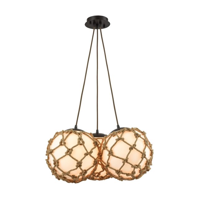 ElkGroup International 10710/3SR Coastal Inlet 3 Light Chandelier In Oil Rubbed Bronze