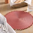 thumbnail image 3 of Set de table rond Mainstays Mars Pom Pom, 38,1 rond, brique, 1 pièce, 3 of 4