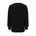 thumbnail image 3 of Meichang Women Tops Plus Size Square Neck Puff Long Sleeve Shirts Ribbed Knit Pullover Solid Loose Fit Side Slit Hem Blouses Business Casual Spring Tops, 3 of 5