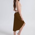 thumbnail image 4 of Ladies Sling Midi Dress Asymmetric Solid Color Slim Fit Backless Vacation Outfit, 4 of 8