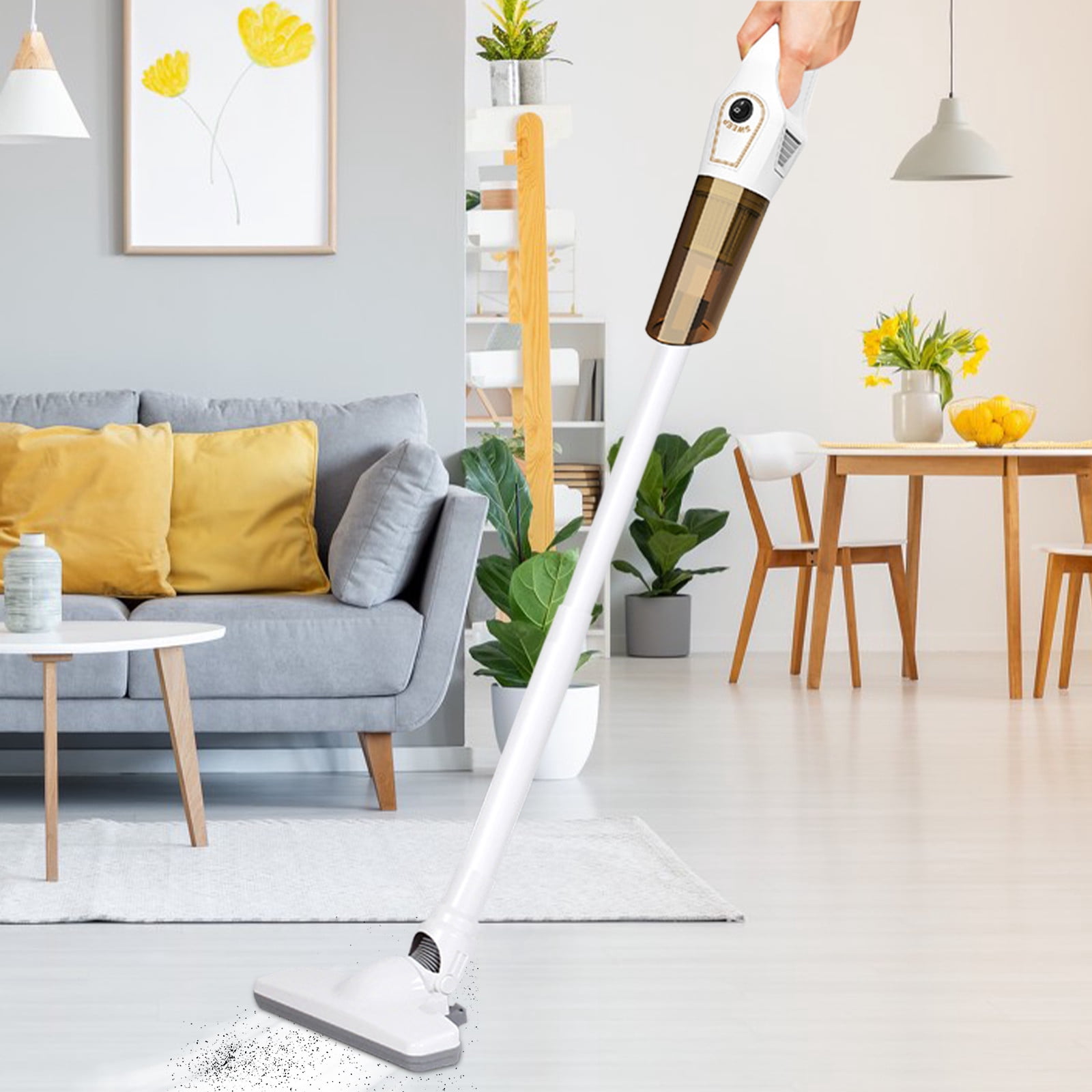 Danhjin Cordless Vacuum Cleaner Stick Vacuum, Vacuum Cleaner With 30 Mins Long Runtime, Quiet Vacuum Cleaner for Carpet and Hardwood Floor Pet Hair, 3-Speed