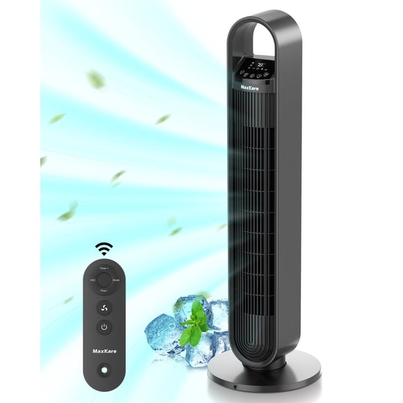 36" Tower Fan Oscillating Cooling Fan, Remote Control, 3 Wind Modes, Timer, for Office, Home