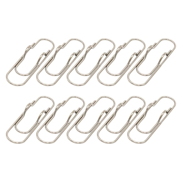 Pinces à Stylos en Métal Multiton, Porte-Stylos Portatifs Style Trombone, Fixation de Stylo Pratique pour Cahiers, Documents, Organiseur de Papeterie de Bureau, Argent, 1 Pce