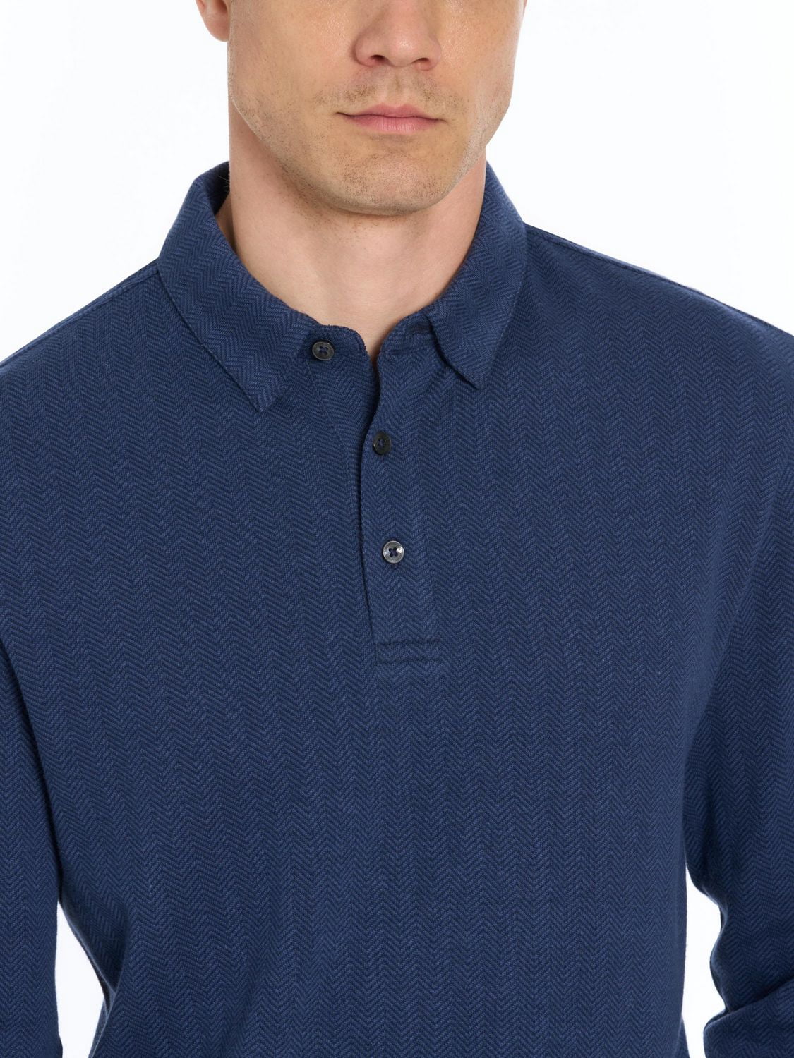 Polo à Manches Longues en Chevrons Van Heusen