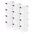 thumbnail image 1 of Sterilite 27 Qt ClearView Latch Storage Stackable Bin with Latching Lid, 12 Pack, 1 of 8