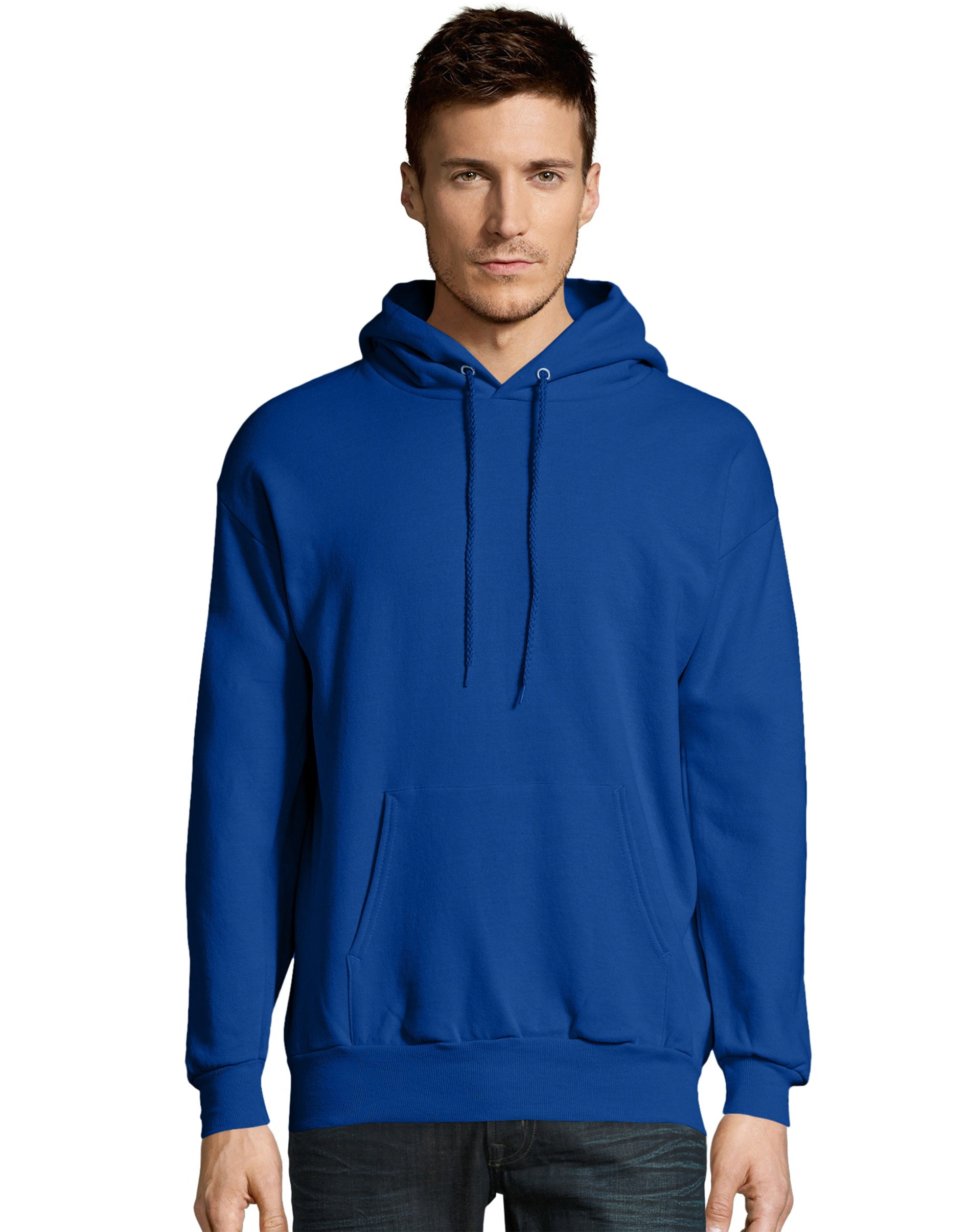 Hanes Chandail à Capuchon en Molleton EcoSmart pour Hommes, 4TG, Bleu Royal Foncé