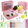 thumbnail image 1 of 59 Pcs Include 5 Skeins Yarn Hooks Needles Storage Bag Crochet Kit with Knitting Accessories Set for Beginners Gift Freeshipping, 1 of 6