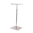 thumbnail image 4 of DOLITY Metal Bag Display Rack,Handbag Display Stand,Double Hook Stainless Steel,T Shape Freestanding Holder for Boutique Store,Wallet brushed square tube, 4 of 9