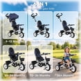 thumbnail image 4 of Qaba Tricycle 6 en 1 pour Tout-Petit avec Poignée de Poussée pour Parent, Bleu Foncé, 4 of 9