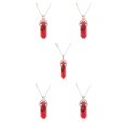 thumbnail image 2 of QualitChoice Hexagon Column Charm Exquisite Women Men Making Findings Handmade Anniversary Hanging Pendants Colorful Crystal Red 5Set, 2 of 6