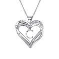 thumbnail image 4 of Ladies Double Heart Diamond Necklace With 26 English Letters Couple Necklace, 4 of 8