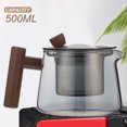 thumbnail image 4 of Glass Teapot Glass Tea Kettle Stovetop Kung Fu Tea Pot Tea Kettle for Home Office(500ml), 4 of 9