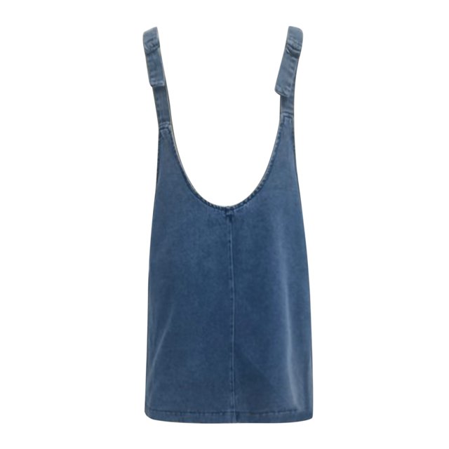 Robe Salopette 2025 pour Femmes Petites Robes Maxi Robe en Denim Bretelles Poche Robes en Coton pour Femmes Décontractée Été Robe Mini Ajustable