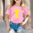 thumbnail image 2 of TZEWGL Chemise Mignonne pour Enfant Imprimé Lettre Manches Courtes Col Rond pour Nouveau-Nés Taille 6-7T, 2 of 4