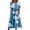Blue, variant on Meichang Women's Beach Floral Print Dresses with Pockets Short Sleeves Tshirt Sundress Lounge Round Neck Maxi Dress Pleated Flowy Tunic Comfy Vacation Sundresses