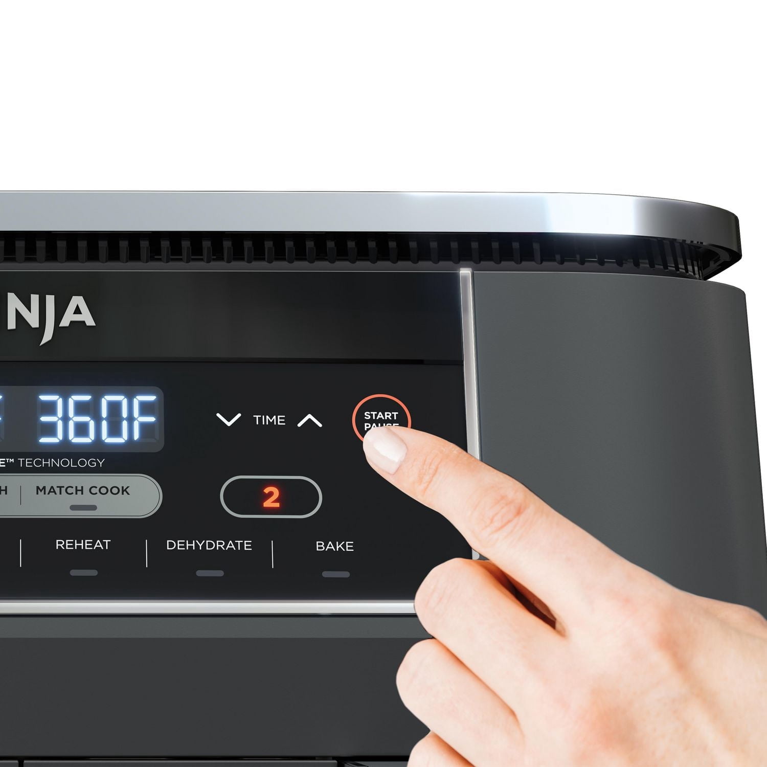 Ninja DZ201C, Foodi 6-en-1, 8 lQt Friteuse à air chaud à deux paniers avec technologie DualZone, Noir, 1690W