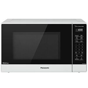 Panasonic NN-SN65KW Four à micro-ondes avec technologie d'onduleur, 1200W, 1.2 cu.ft. Petit capteur de génie Cuisson à un coup, Bouton de maïs soufflé, Turbo Defrost-NN-SN65KW-(Blanc)
