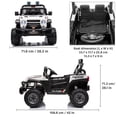 thumbnail image 3 of VOLTZ TOYS Jeep 12V Kids Ride On Car Toy with Open Doors, Working Searchlights, Parental Remote Control & LED Headlights - White, 3 of 7