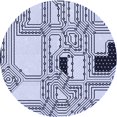 thumbnail image 1 of Ahgly Company Tapis d'Intérieur Lavable en Machine Carré Lavande Bleu, 3 Pieds Carré, 1 of 7