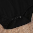 thumbnail image 4 of Newborn Baby Girl Basic Romper Solid Color Ruffle Sleeveless Bodysuit Onesie Clothes Black 12-18 Months, 4 of 7