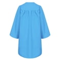 thumbnail image 4 of TTAO Kids Unisex Graduation Gown Robe Cap V Neck Set with 2025 Badge Tassel for School Graduation Blue 33, 4 of 7