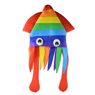 Rainbow Squid Hat Funny and Crazy Party Hats Sea Animal Hat Octopus Headdress for Halloween Party (Colorful)