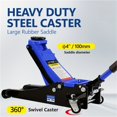 thumbnail image 3 of Hydraulic Low Profile And Steel Racing Floor Jack 3 Ton (6600 Lb) Capacity, With Dual Piston Quick Lift Pump, Blue Lifting Range ,Robust Construction, 3 of 7