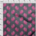 thumbnail image 2 of oneOone Silk Tabby Fabric Peacock Block Print Fabric BTY 42 Inch Wide, 2 of 4