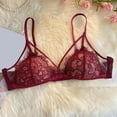 thumbnail image 2 of Timegard Bras for Women Lace Mesh Wireless Adjustable Strap V-Neck Summer Comfort See Through Bralettes, 2 of 4